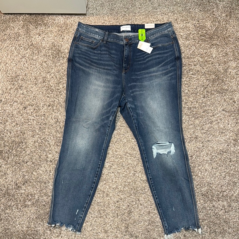 Lane Bryant Women's Distressed Blue Jeans